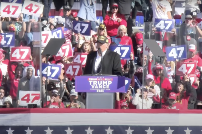 Donald Trump speaks at rally in Albuquerque Oct. 31, 2024.